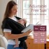 imageMomcozy Baby Wrap Carrier SkinFriendly Fabric Easy to Wear Baby Carrier Sling TShirt Design Hands Free Baby Carriers Newborn to Toddler 835lbs Adjustable Buckle Suit for Waist 3047inch BlackDeep Black
