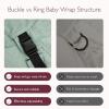 imageMomcozy Baby Wrap Carrier SkinFriendly Fabric Easy to Wear Baby Carrier Sling TShirt Design Hands Free Baby Carriers Newborn to Toddler 835lbs Adjustable Buckle Suit for Waist 3047inch BlackAirMeshGrey Green