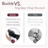 imageMomcozy Baby Wrap Carrier SkinFriendly Fabric Easy to Wear Baby Carrier Sling TShirt Design Hands Free Baby Carriers Newborn to Toddler 835lbs Adjustable Buckle Suit for Waist 3047inch BlackDeep Grey