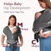 imageMomcozy Baby Wrap Carrier SkinFriendly Fabric Easy to Wear Baby Carrier Sling TShirt Design Hands Free Baby Carriers Newborn to Toddler 835lbs Adjustable Buckle Suit for Waist 3047inch BlackDeep Grey
