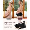 imageMomcozy Belly Bands for Pregnant Women OnePiece ampamp Portable Pregnancy Belly Band with Ergonest Back Support ampamp Breathable Fabric  Adjustable Maternity Belt for SmallRoundHighCarrying BellyBlack