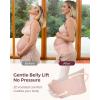 imageMomcozy Belly Bands for Pregnant Women OnePiece ampamp Portable Pregnancy Belly Band with Ergonest Back Support ampamp Breathable Fabric  Adjustable Maternity Belt for SmallRoundHighCarrying BellyOyster Pink