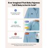 imageMomcozy Boy Girl Baby Pajamas Onesie 024 M TempSensing 2Way Zipper Cotton ampamp Viscose Derived from Bamboo Newborn SleepersBlue Grey