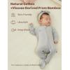 imageMomcozy Boy Girl Baby Pajamas Onesie 024 M TempSensing 2Way Zipper Cotton ampamp Viscose Derived from Bamboo Newborn SleepersBlue Grey