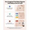 imageMomcozy Boy Girl Baby Pajamas Onesie 024 M TempSensing 2Way Zipper Cotton ampamp Viscose Derived from Bamboo Newborn SleepersDull Brown Pinkish Grey