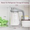 imageMomcozy Breast Milk Pitcher Resistant to Heat and Cold Abrupt Temp Swings No Leak Glass Breast Milk Fridge Storage Container with Wide Mouth Fast Baby Formula Maker GreenGray