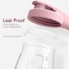 imageMomcozy Breast Milk Pitcher Resistant to Heat and Cold Abrupt Temp Swings No Leak Glass Breast Milk Fridge Storage Container with Wide Mouth Fast Baby Formula Maker GreenPink