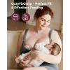 imageMomcozy Busty Nursing Bras USCotton Wirefree Fixed Padded Maternity Bra Full Coverage Adjustable FitGray