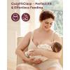 imageMomcozy Busty Nursing Bras USCotton Wirefree Fixed Padded Maternity Bra Full Coverage Adjustable FitOatmeal