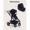 imageMomcozy ChangeGo Baby Stroller Convertible SingletoDoubletoWagon Stroller with 23 Configurations Seat Included Large PU Wheels AllWheel Suspension  Extendable UPF50 CanopyBlack