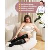 imageMomcozy Compression Socks for Women Wide Calf 1520mmHg Knee High Support Socks for Pregnancy Nurses Travel FlyingBlackBlack