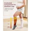 imageMomcozy Compression Socks for Women Wide Calf 1520mmHg Knee High Support Socks for Pregnancy Nurses Travel FlyingBlackWhite