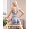 imageMomcozy CoolFit Nursing Sports Bra Racerback Nursing Bras for Workout and Yoga Soft Stretchy Ribbed Support Maternity BraGray