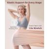 imageMomcozy CoolFit Nursing Sports Bra Racerback Nursing Bras for Workout and Yoga Soft Stretchy Ribbed Support Maternity BraGray