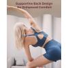 imageMomcozy CoolFit Nursing Sports Bra Racerback Nursing Bras for Workout and Yoga Soft Stretchy Ribbed Support Maternity BraNordic Blue