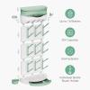 imageMomcozy DIY Larger Bottle Drying Rack for 18 Bottles Space Saving Countertop Vertical Rack with Brushes Holder Detachable Travel Bottle Rack for Baby Accessories ampamp Pump Parts
