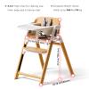 imageMomcozy DinerPal Wooden High Chair for Babies Toddlers ampamp Adults Up to 308 Lbs Convertible Baby Highchair with FoodGrade Tray DishwasherSafe Adjustable ampamp Ergonomic Natural Woodnatural wood
