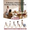 imageMomcozy DinerPal Wooden High Chair for Babies Toddlers ampamp Adults Up to 308 Lbs Convertible Baby Highchair with FoodGrade Tray DishwasherSafe Adjustable ampamp Ergonomic Natural Woodnatural wood