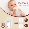 imageMomcozy Easy Pour Breastmilk Storage Bag 8Oz TempSensing Color Change 120 Count Milk Bag with Self Standing for Breastfeeding No Leak Presterilized for Freezer Recyclable ampamp BPA Free60 Count