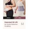 imageMomcozy Ergowrap Postpartum Belly Band for Natural and CSection Recovery Abdominal Binder with 3D Abdomen Lifting ampamp Ergonomic Back Support Seamless Belly Wrap Shapewear for Post Surgery RecoveryPetite  Gray