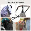 imageMomcozy Handle Strap for Baby Stroller  Safety Wrist Leash  Adjustable Pram Wheelchair Hand Leash  with Hooks for Storing Items  SecurityAccessory for Child SafetyGrey