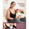 imageMomcozy Hands Free Pumping Tank Top AllinOne Pumping ampamp Nursing Tank Tops with Builtin Bra Fixed Padding Maternity CamiBlack