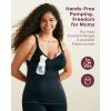 imageMomcozy Hands Free Pumping Tank Top AllinOne Pumping ampamp Nursing Tank Tops with Builtin Bra Fixed Padding Maternity CamiBlack