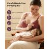 imageMomcozy HandsFree Pumping Bra Wireless ampamp Seamless Breast Pump Bra Breathable Tencel Fabric ampamp Fully Fixed Cups Dusty Rose