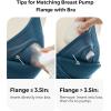 imageMomcozy HandsFree Pumping Bra Wireless ampamp Seamless Breast Pump Bra Breathable Tencel Fabric ampamp Fully Fixed Cups Nordic Blue