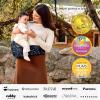imageMomcozy Hip Seat Baby Carrier  Adjustable Waistband with Original 3D Belly Protector Ergonomic Carrier with Various Pockets for Newborns ampamp Toddlers up to 45lbs Black MediumStarry Sky