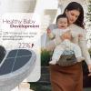 imageMomcozy Hip Seat Baby Carrier  Adjustable Waistband with Original 3D Belly Protector Ergonomic Carrier with Various Pockets for Newborns ampamp Toddlers up to 45lbs Black MediumGrey