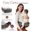 imageMomcozy Hip Seat Baby Carrier  Adjustable Waistband with Original 3D Belly Protector Ergonomic Carrier with Various Pockets for Newborns ampamp Toddlers up to 45lbs Black MediumLeopard