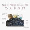 imageMomcozy Hip Seat Baby Carrier  Adjustable Waistband with Original 3D Belly Protector Ergonomic Carrier with Various Pockets for Newborns ampamp Toddlers up to 45lbs Black MediumStarry Sky