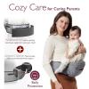 imageMomcozy Hip Seat Baby Carrier  Adjustable Waistband with Original 3D Belly Protector Ergonomic Carrier with Various Pockets for Newborns ampamp Toddlers up to 45lbs Black MediumGrey