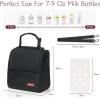 imageMomcozy Insulated Baby Bottle Bag MultiFunction Breastmilk Cooler Bag Fit as Wine Carrier or for Milk Bottles Like Dr Brown Comotomo Philips Nuk Lansinoh etcBlack