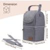 imageMomcozy Insulated Baby Bottle Bag MultiFunction Breastmilk Cooler Bag Fit as Wine Carrier or for Milk Bottles Like Dr Brown Comotomo Philips Nuk Lansinoh etcGrey