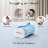 imageMomcozy Knee Pillow for Side Sleepers Soft Memory Foam Support Spine Alignment Pregnancy Leg Pillow for HIPS Back Sciatica Pain Fixed Strap for Moving Wider Contact Even PressureCooling Blue