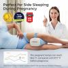 imageMomcozy Knee Pillow for Side Sleepers Soft Memory Foam Support Spine Alignment Pregnancy Leg Pillow for HIPS Back Sciatica Pain Fixed Strap for Moving Wider Contact Even PressureCooling Blue