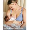imageMomcozy Lace Nursing Bra Wirefree Padded Nursing Bras for Breastfeeding V Neck Maternity Bra for Pregnancy Soft LaceBluebell