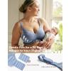 imageMomcozy Lace Nursing Bra Wirefree Padded Nursing Bras for Breastfeeding V Neck Maternity Bra for Pregnancy Soft LaceBluebell