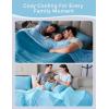 imageMomcozy Life CoolMurm Cooling Comforter for Hot Sleepers FullQueen 90quotx90quot Soft Breathable Pregnancy Cooling Blanket 3Second Cooling 8 Hours Stay Cool All Night Deep Light GreyCooling Deep Light Blue