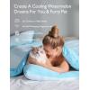 imageMomcozy Life CoolMurm Cooling Comforter for Hot Sleepers FullQueen 90quotx90quot Soft Breathable Pregnancy Cooling Blanket 3Second Cooling 8 Hours Stay Cool All Night Deep Light GreyCooling Deep Light Blue
