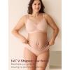 imageMomcozy Maternity Underwear Seamless Pregnancy Postpartum Panties Under Bump Maternity Underwear CottonBlack oyster Pink2pk
