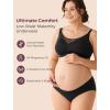 imageMomcozy Maternity Underwear Seamless Pregnancy Postpartum Panties Under Bump Maternity Underwear CottonBlack oyster Pink2pk