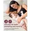 imageMomcozy Mesh Support Pumping Bra Hands Free Suitable for 36C44G Comfortable Plus Size Pumping and Nursing Bra in OneBlack