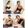 imageMomcozy Mesh Support Pumping Bra Hands Free Suitable for 36C44G Comfortable Plus Size Pumping and Nursing Bra in OneBlack