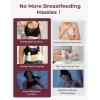 imageMomcozy Mesh Support Pumping Bra Hands Free Suitable for 36C44G Comfortable Plus Size Pumping and Nursing Bra in OneBlack