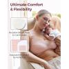 imageMomcozy Mesh Support Pumping Bra Hands Free Suitable for 36C44G Comfortable Plus Size Pumping and Nursing Bra in OneOyster Pink