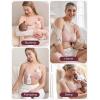imageMomcozy Mesh Support Pumping Bra Hands Free Suitable for 36C44G Comfortable Plus Size Pumping and Nursing Bra in OneOyster Pink