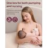 imageMomcozy Mesh Support Pumping Bra Hands Free Suitable for 36C44G Comfortable Plus Size Pumping and Nursing Bra in OneOyster Pink